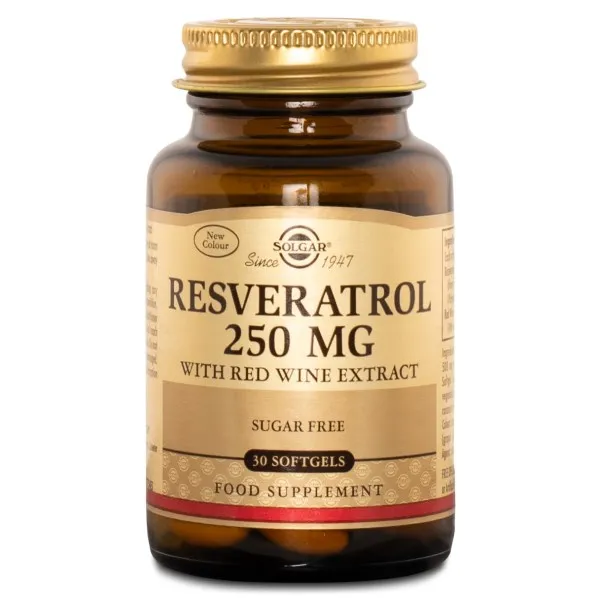 Solgar Resveratrol 250 mg, 30 softgel