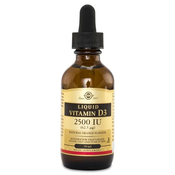 Solgar Vitamin D3 Liquid 2500 IE, 59 ml