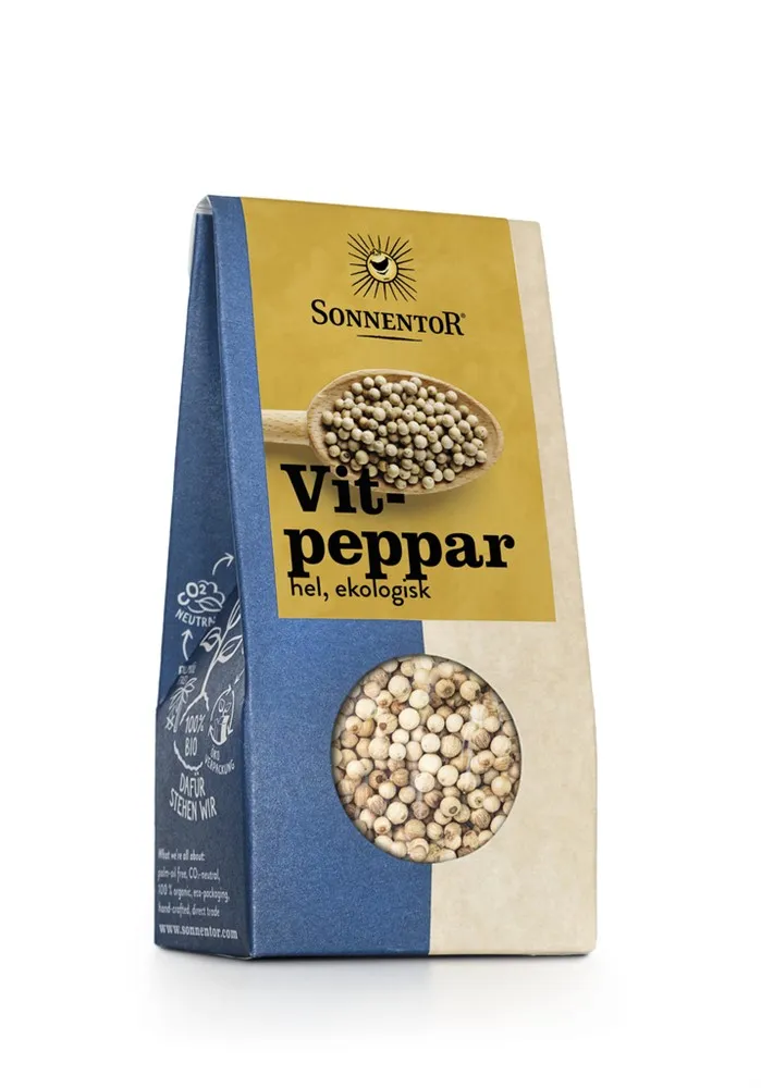 Sonnentor Vitpeppar Hel 35 G