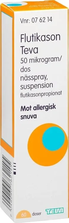 Teva Flutikason 50 mikrogram/dos 60 st