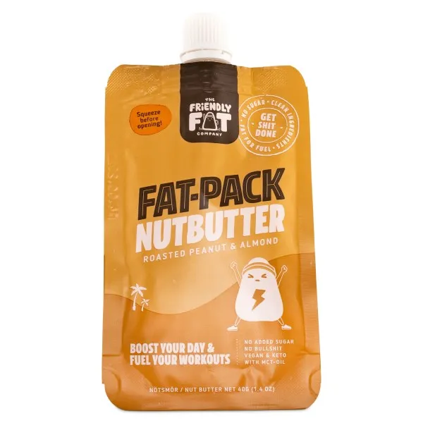 The Friendly Fat Company Fat-Pack Nutbutter, Peanut & Almond, 1 st