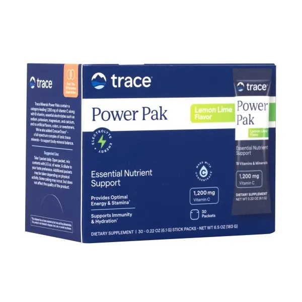 Trace Minerals Electrolyte Stamina Power Pak, Lemon/Lime, 30-pack