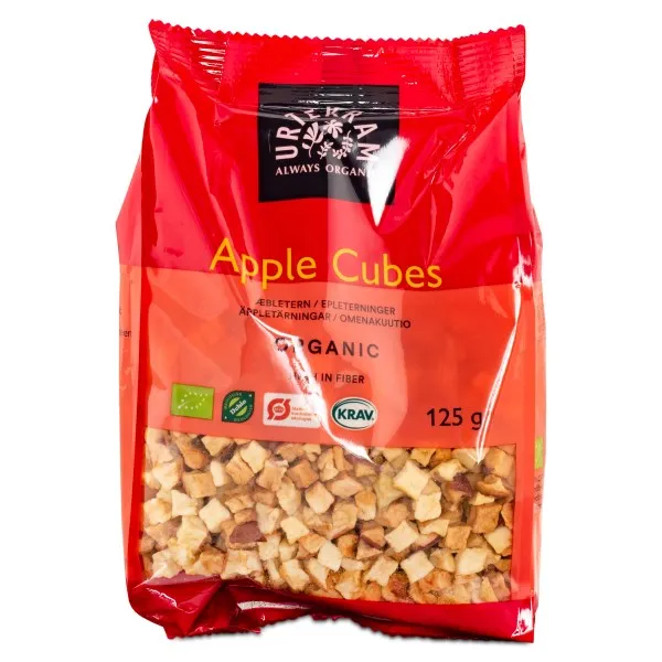 Urtekram Äppeltärningar, 125 g