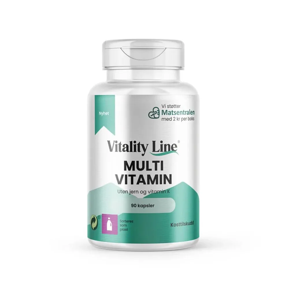 Vitality Line Multivitamin 90 kapslar utan järn