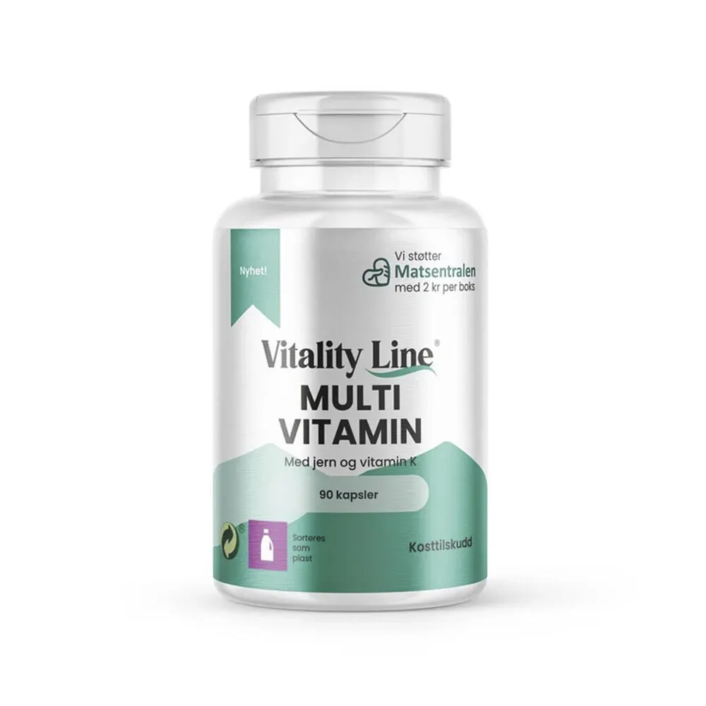 Vitality Line Multivitamin med järn 90 kapslar
