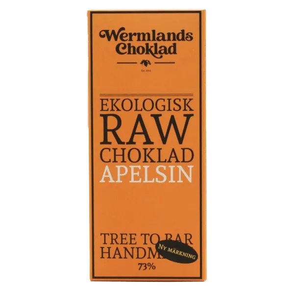 WermlandsChoklad Rawchoklad EKO, 50 g, Apelsin