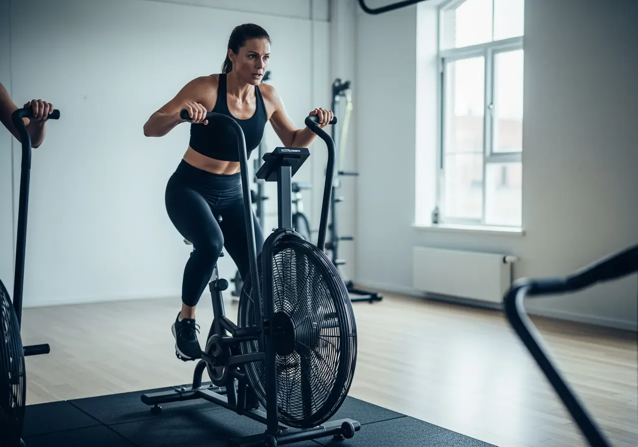 Intensiv träning på attack bike