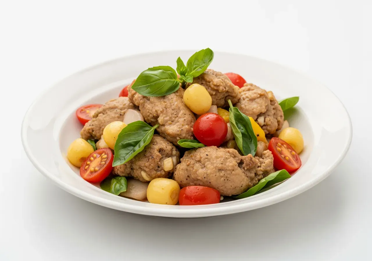 Belugalinsallad med fetaost i skål